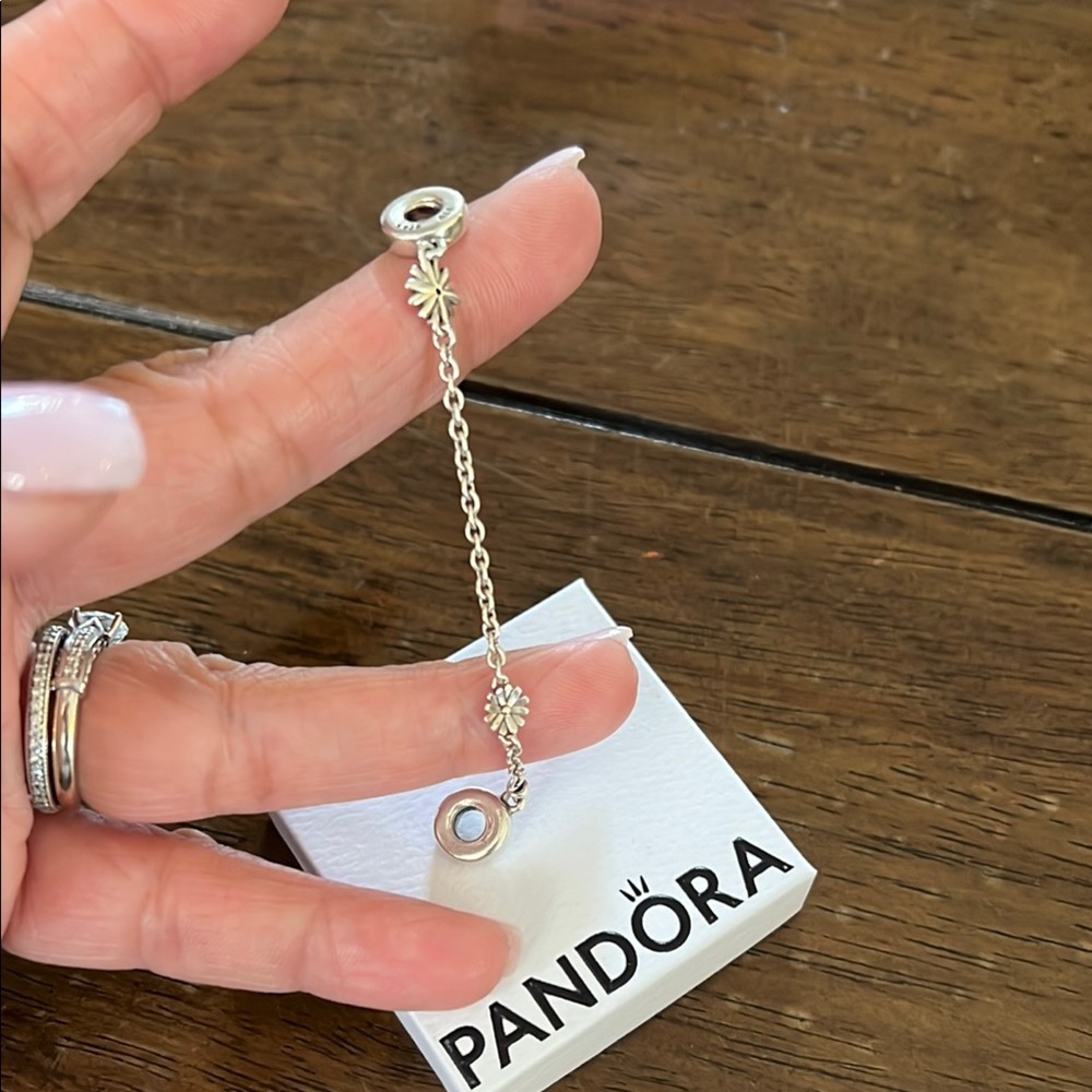 Pandora Silver Floral Charm Bracelet